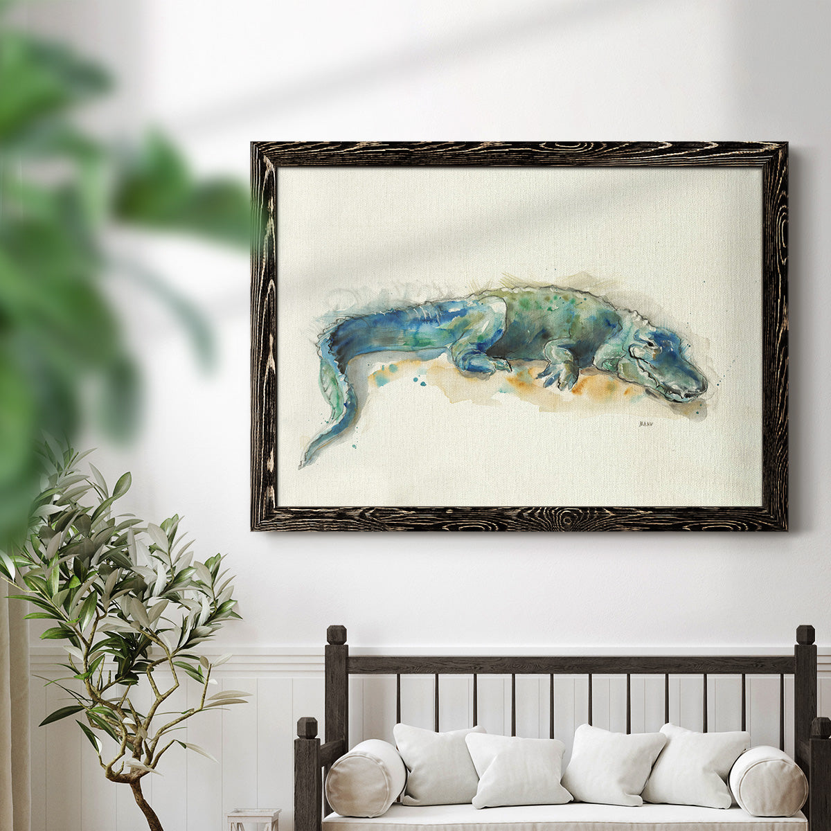 Alligator-Premium Framed Canvas - Ready to Hang