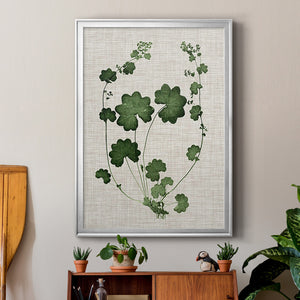 Forest Foliage on Linen II Premium Framed Print - Ready to Hang