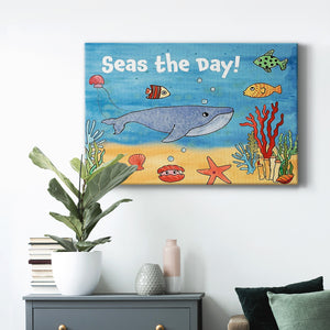 Cute Sea Creatures II Premium Gallery Wrapped Canvas - Ready to Hang