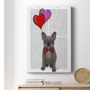 French Bulldog and Balloons Premium Gallery Wrapped Canvas - Ready to Hang