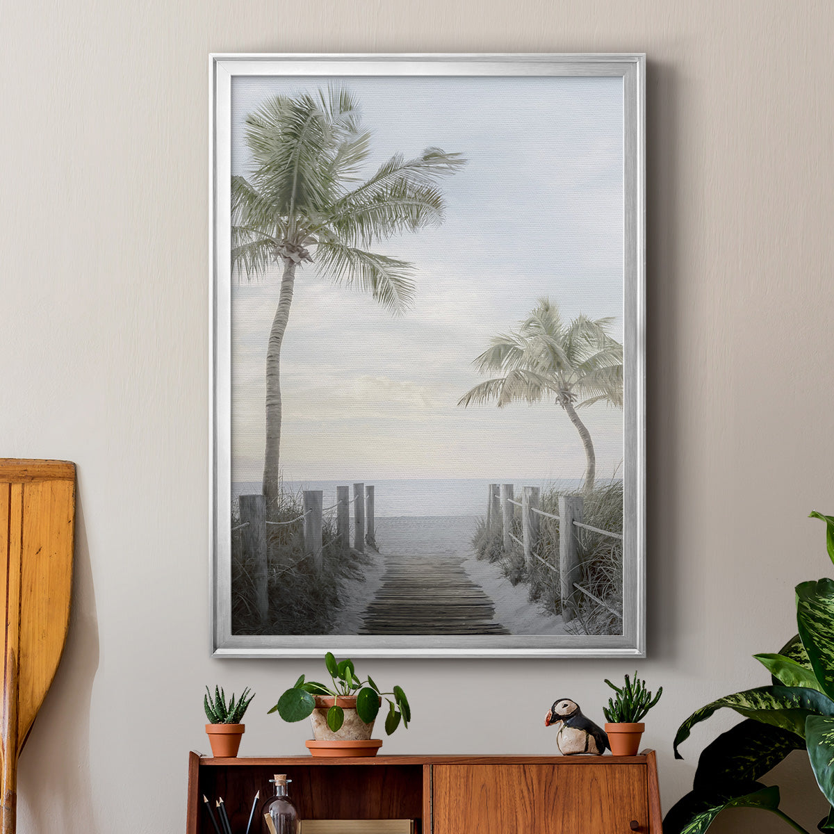 Palm Walk Premium Framed Print - Ready to Hang