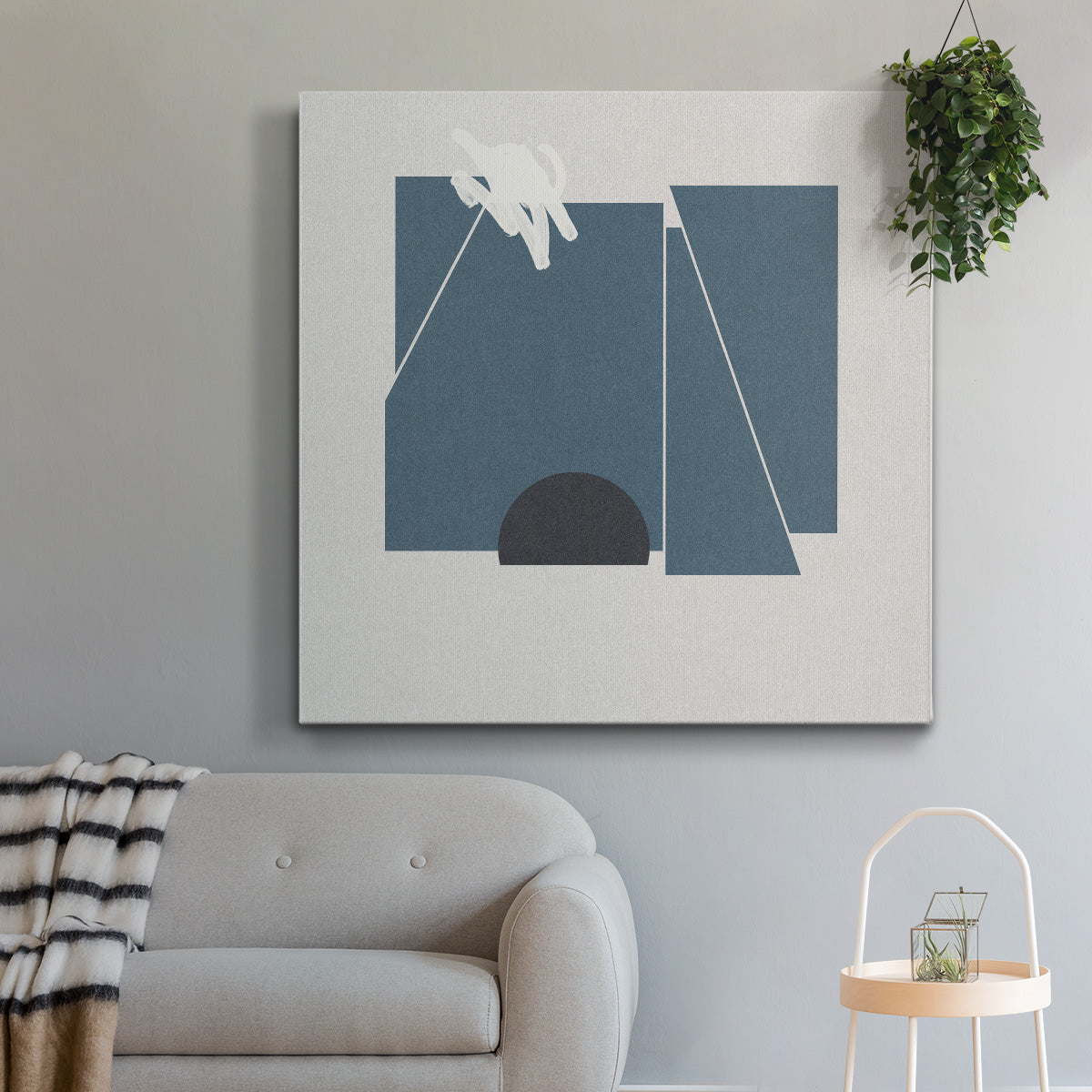 Blue Felt II-Premium Gallery Wrapped Canvas - Ready to Hang