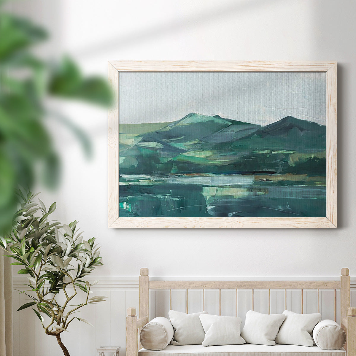 Green Grey Mountains II-Premium Framed Canvas - Ready to Hang