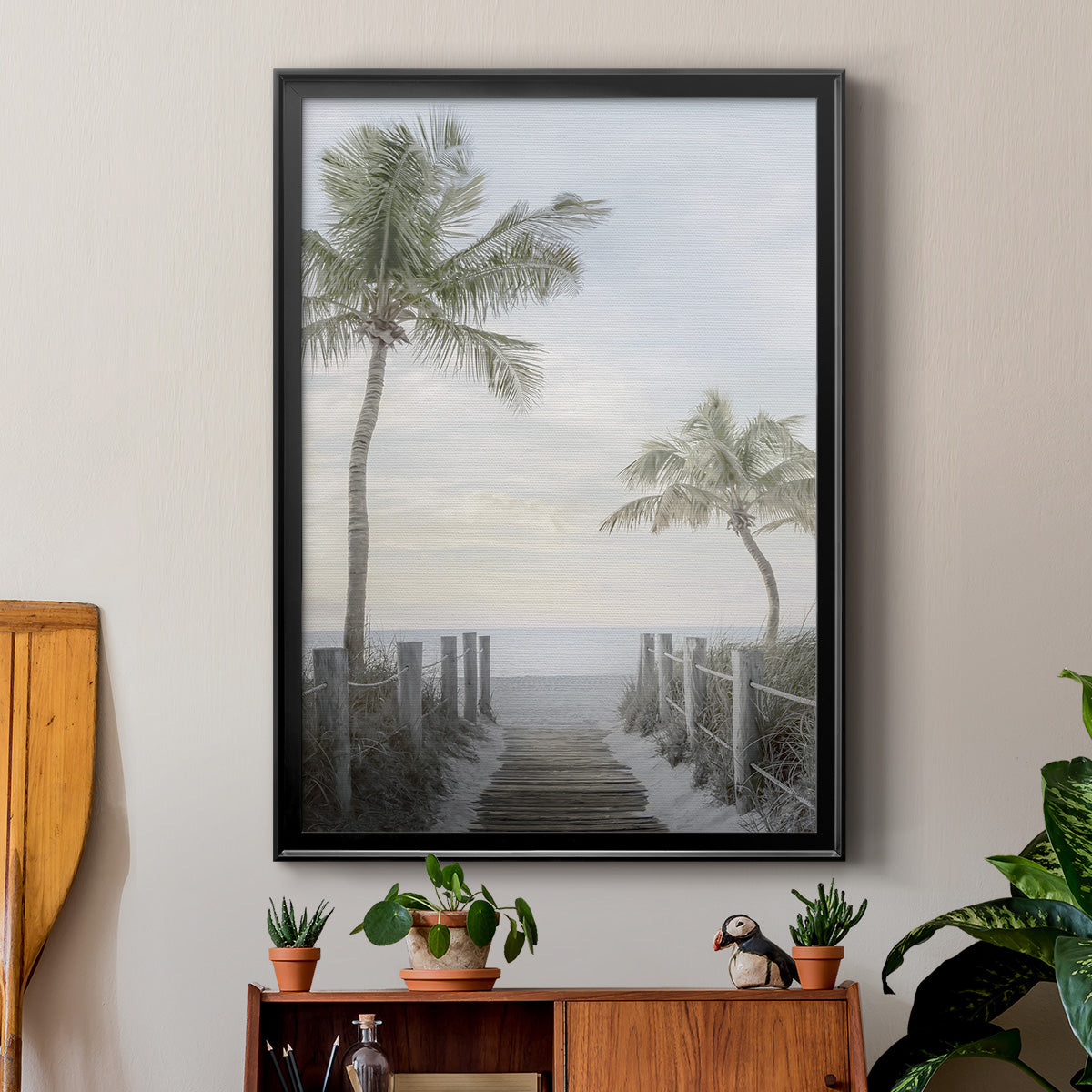 Palm Walk Premium Framed Print - Ready to Hang