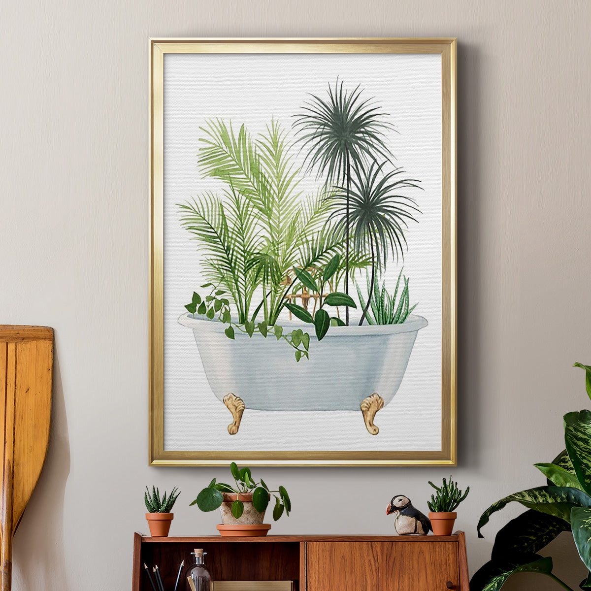 Plant Bath II Premium Framed Print - Ready to Hang