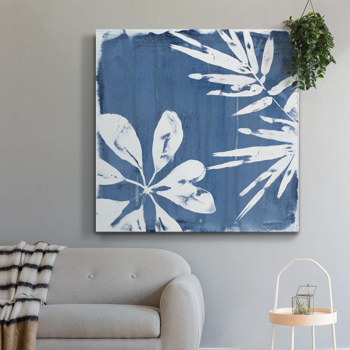 Tropical Indigo Impressions III-Premium Gallery Wrapped Canvas - Ready to Hang