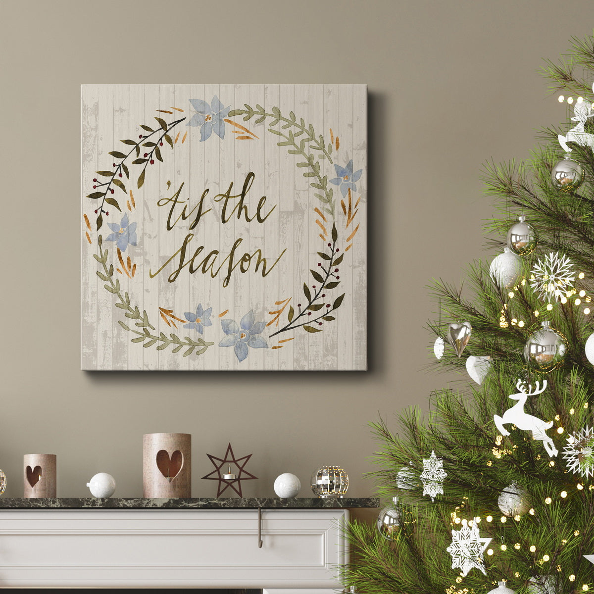 Rustic Christmas IV-Premium Gallery Wrapped Canvas - Ready to Hang