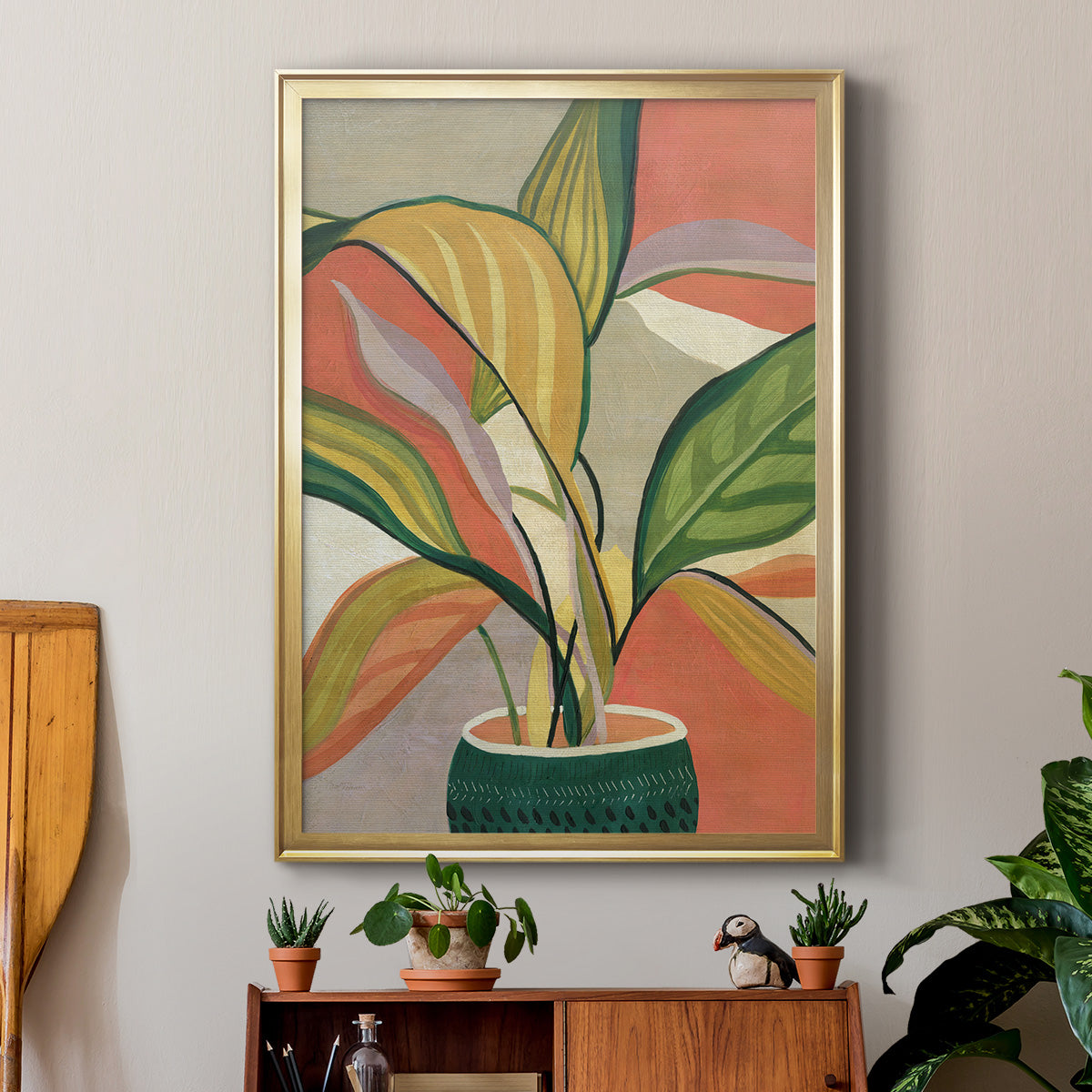 Potted Bird of Paradise Premium Framed Print - Ready to Hang