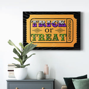 Trick or Treat Ticket Premium Gallery Wrapped Canvas - Ready to Hang