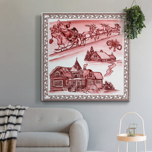 Christmas Wonderland Toile I-Premium Gallery Wrapped Canvas - Ready to Hang