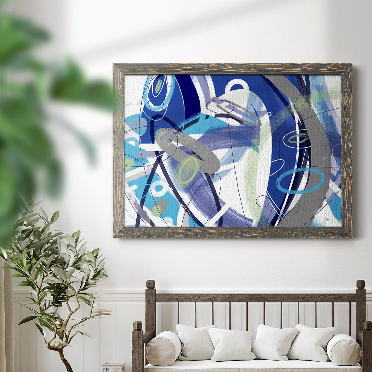 Blue Flow-Premium Framed Canvas - Ready to Hang