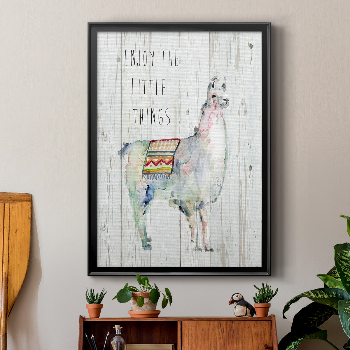 Llama Little Things Premium Framed Print - Ready to Hang