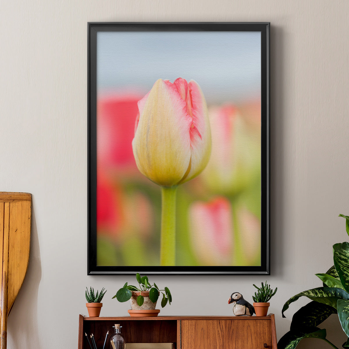 Twotone Tulip Premium Framed Print - Ready to Hang