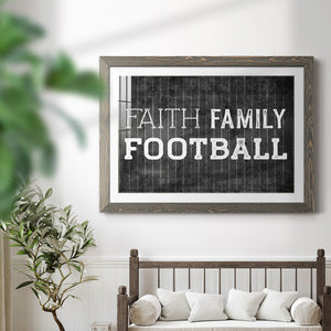 Faith Family Football-Premium Framed Print - Ready to Hang