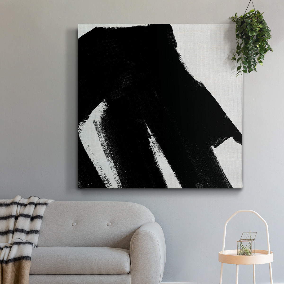 Block Brushwork III-Premium Gallery Wrapped Canvas - Ready to Hang