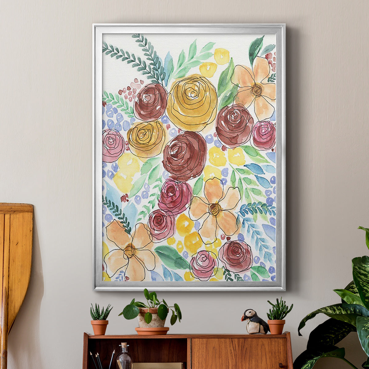 Flower Carousel II Premium Framed Print - Ready to Hang