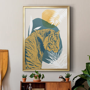 Sepia Botanical Journal I - Modern Framed Canvas Print