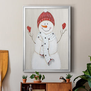 Festive Snowman III Premium Framed Print - Ready to Hang