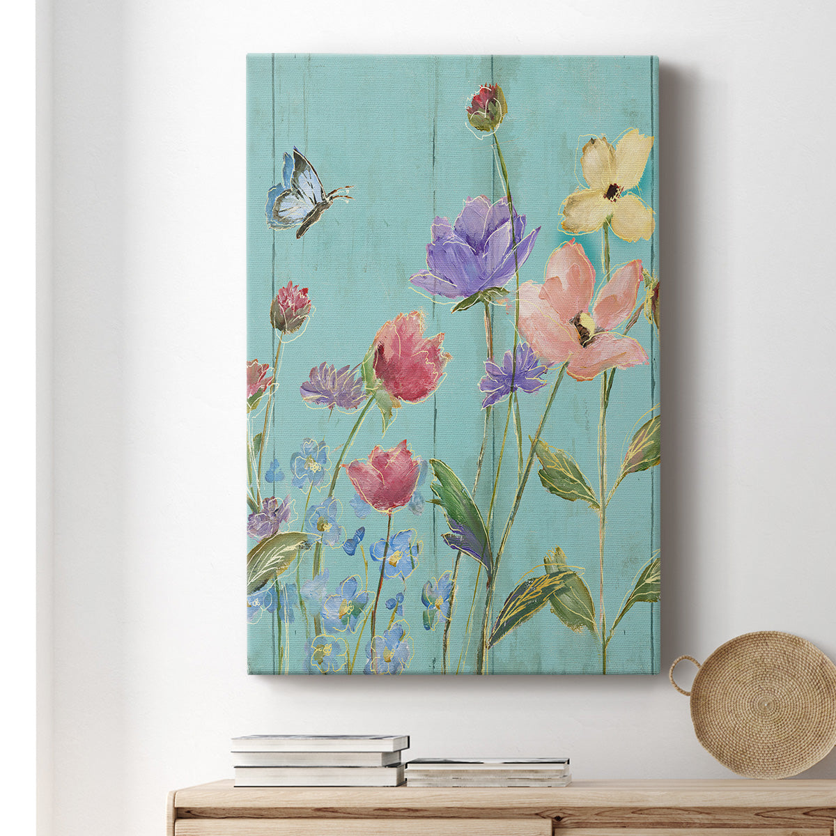 Wildflower Flutter III Premium Gallery Wrapped Canvas - Ready to Hang