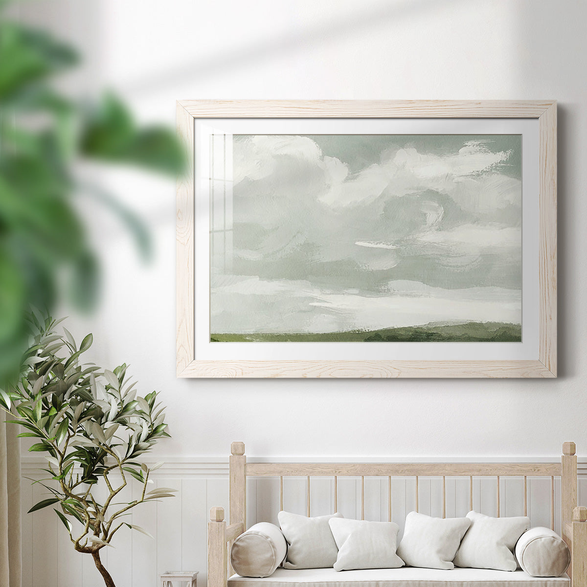 Gray Stone Sky III-Premium Framed Print - Ready to Hang