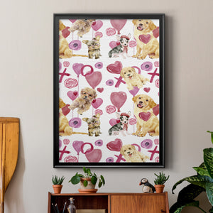 Puppy Valentine Collection E Premium Framed Print - Ready to Hang