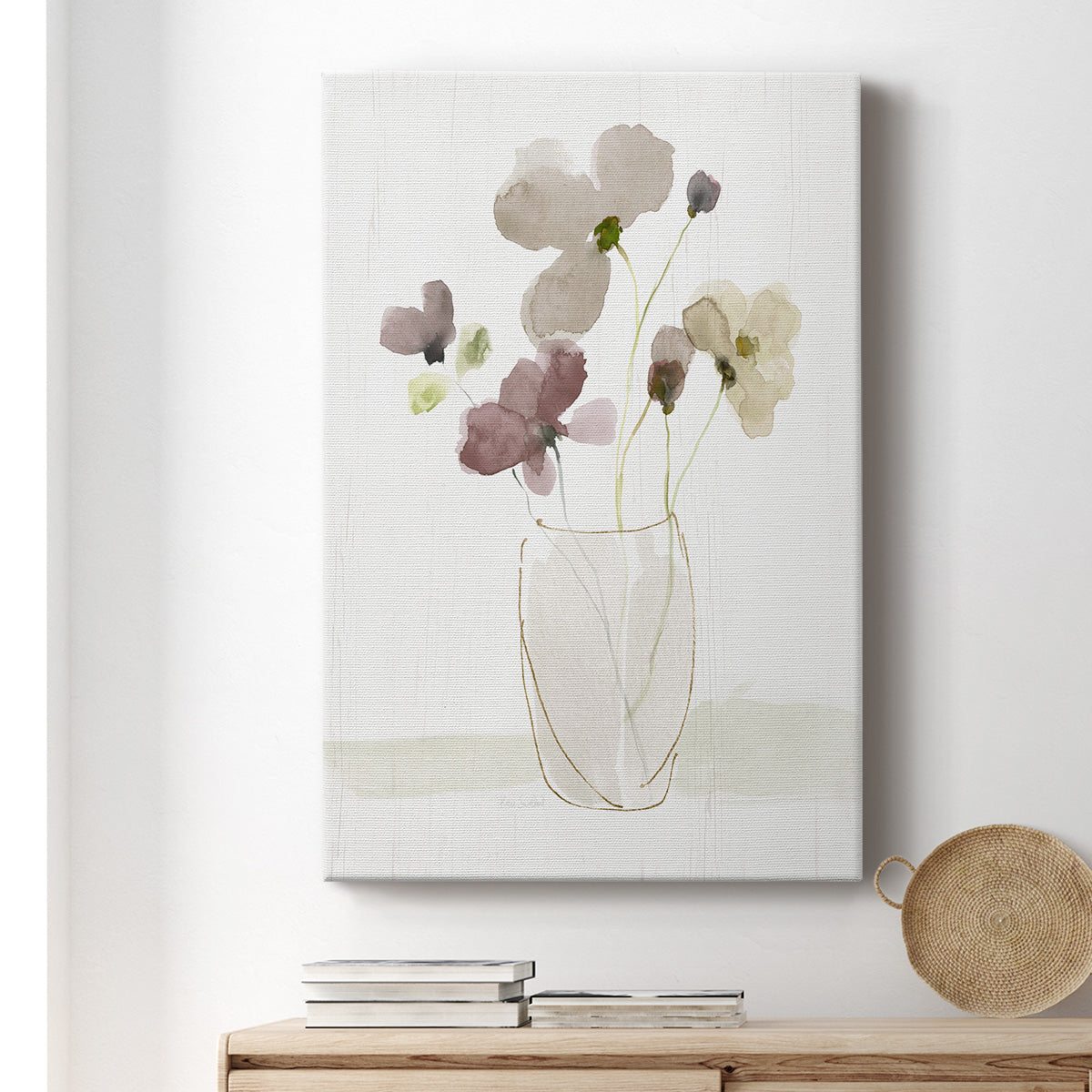 Choose Happy Bouquet II Premium Gallery Wrapped Canvas - Ready to Hang