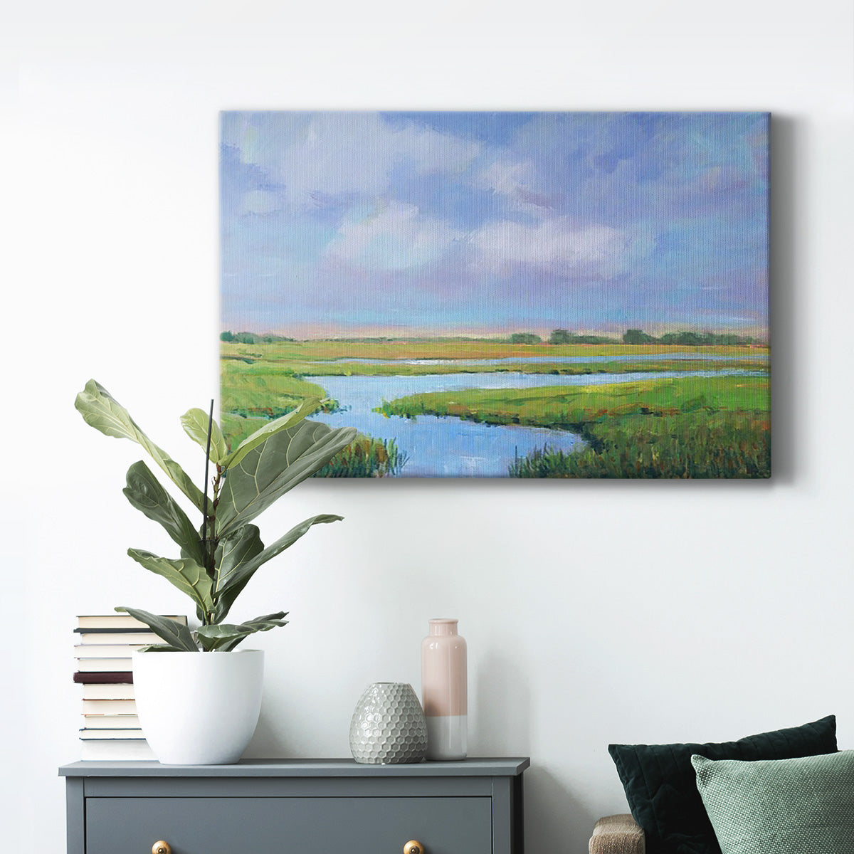 Summer Marsh II Premium Gallery Wrapped Canvas - Ready to Hang