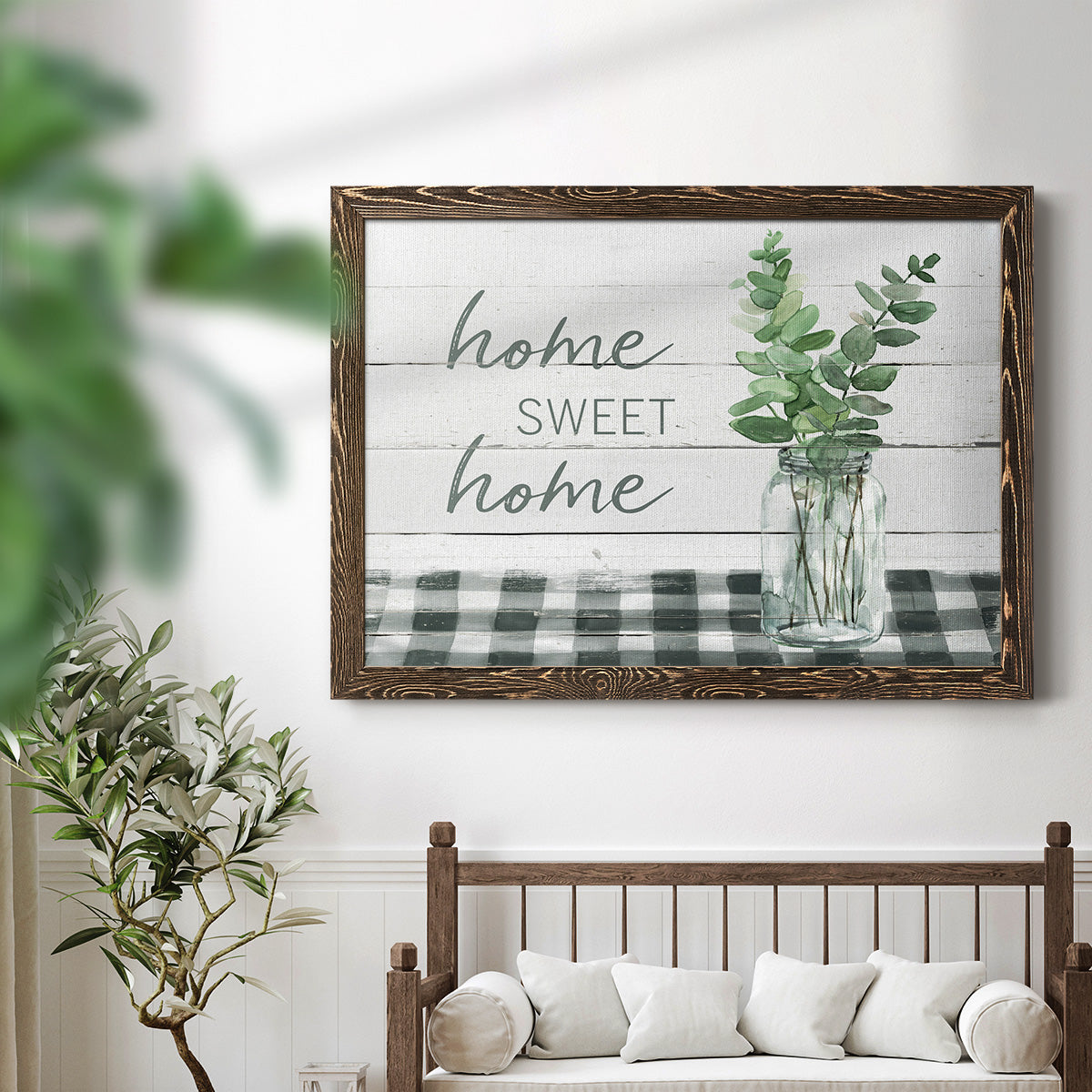 Eucalyptus Home Sweet Home-Premium Framed Canvas - Ready to Hang