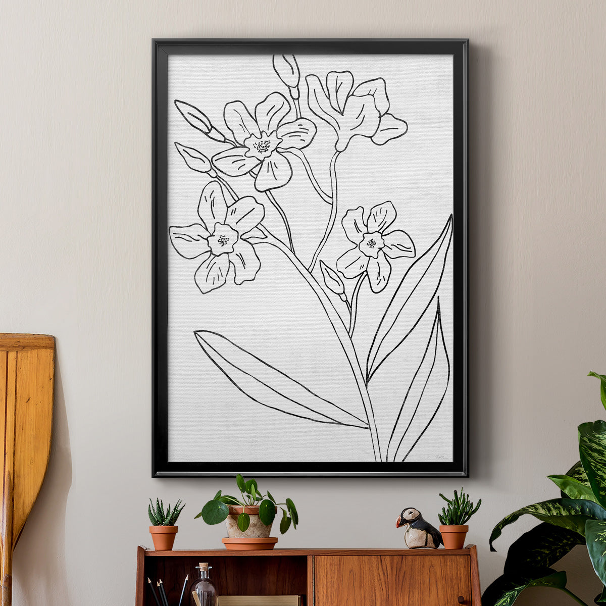Botanical Sketch II Premium Framed Print - Ready to Hang