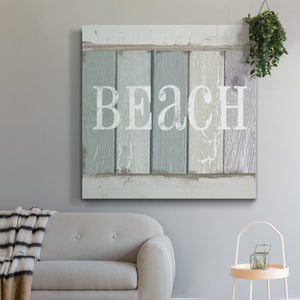 Beach Sign IV-Premium Gallery Wrapped Canvas - Ready to Hang