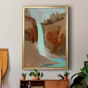 Turquoise Falls I Premium Framed Print - Ready to Hang