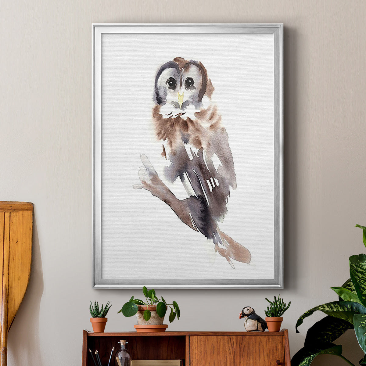 Barred Owl Impressions II Premium Framed Print - Ready to Hang