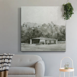 Solemn Barn Sketch II-Premium Gallery Wrapped Canvas - Ready to Hang
