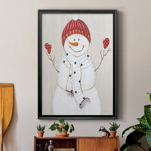 Festive Snowman III Premium Framed Print - Ready to Hang