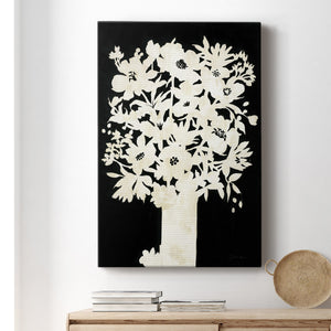 Floral Silhouette Premium Gallery Wrapped Canvas - Ready to Hang