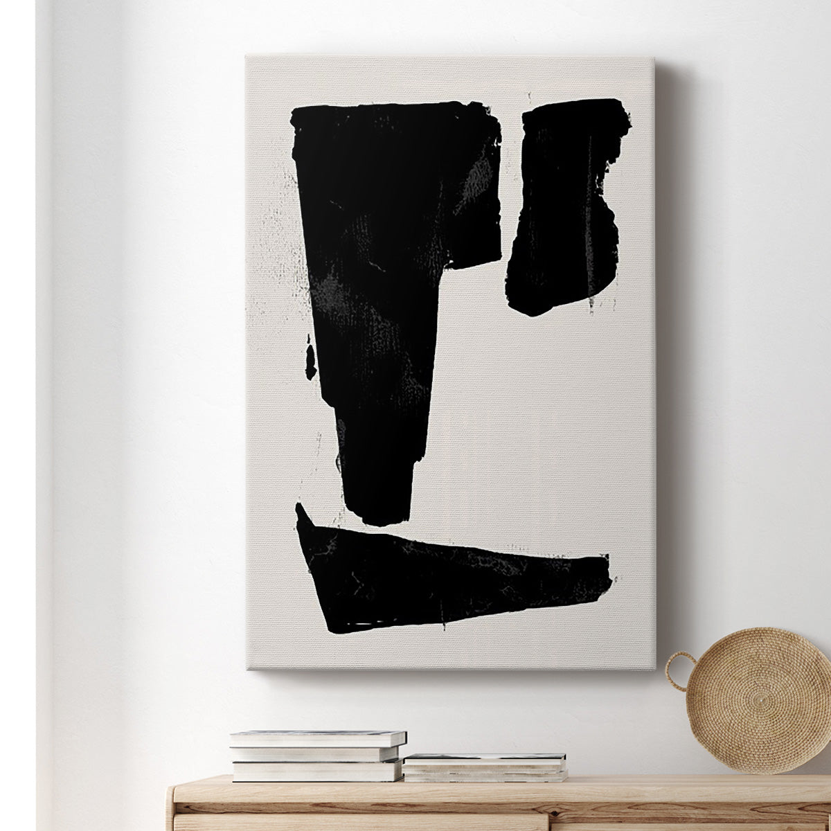 Triple Block Print I Premium Gallery Wrapped Canvas - Ready to Hang