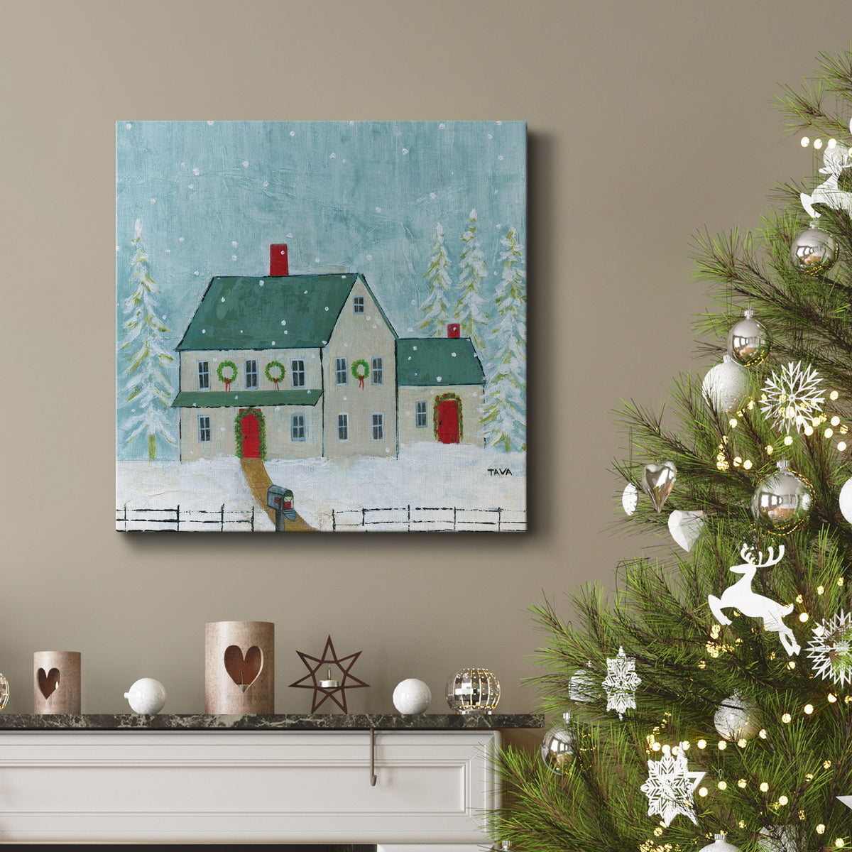 Home For Christmas-Premium Gallery Wrapped Canvas - Ready to Hang