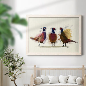 Pheasant Trio-Premium Framed Canvas - Ready to Hang