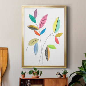 Color Pop Leaves III Premium Framed Print - Ready to Hang