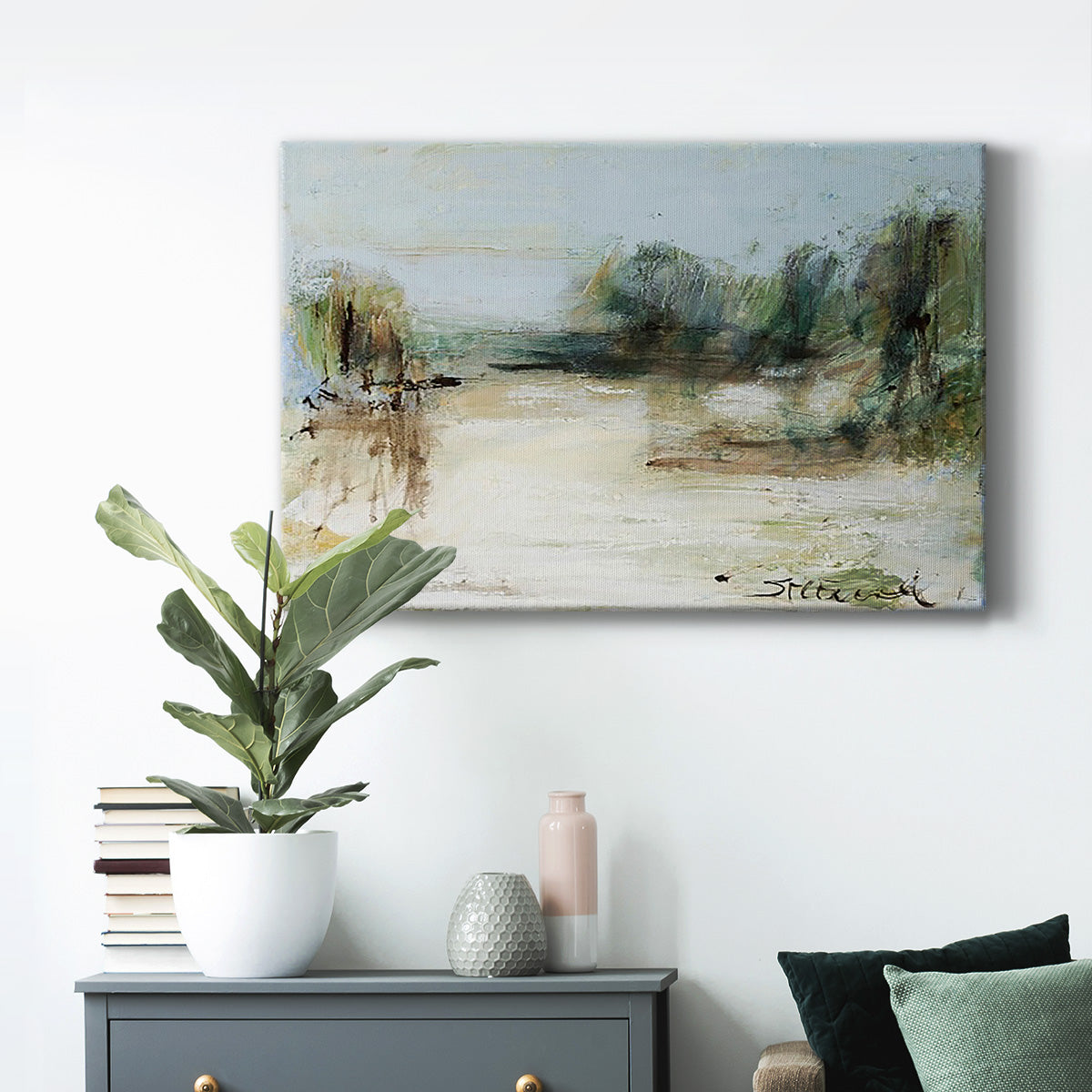 Wintery Horizon III Premium Gallery Wrapped Canvas - Ready to Hang