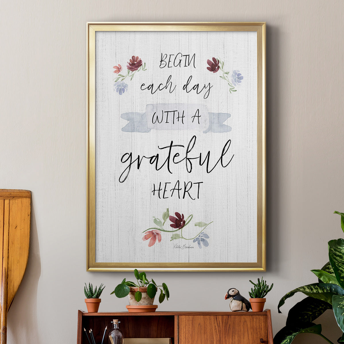 Grateful Heart Premium Framed Print - Ready to Hang