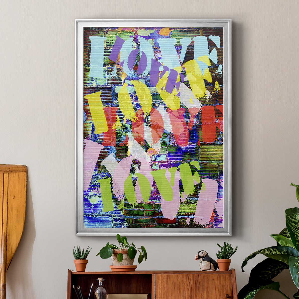 Graffiti Love I Premium Framed Print - Ready to Hang