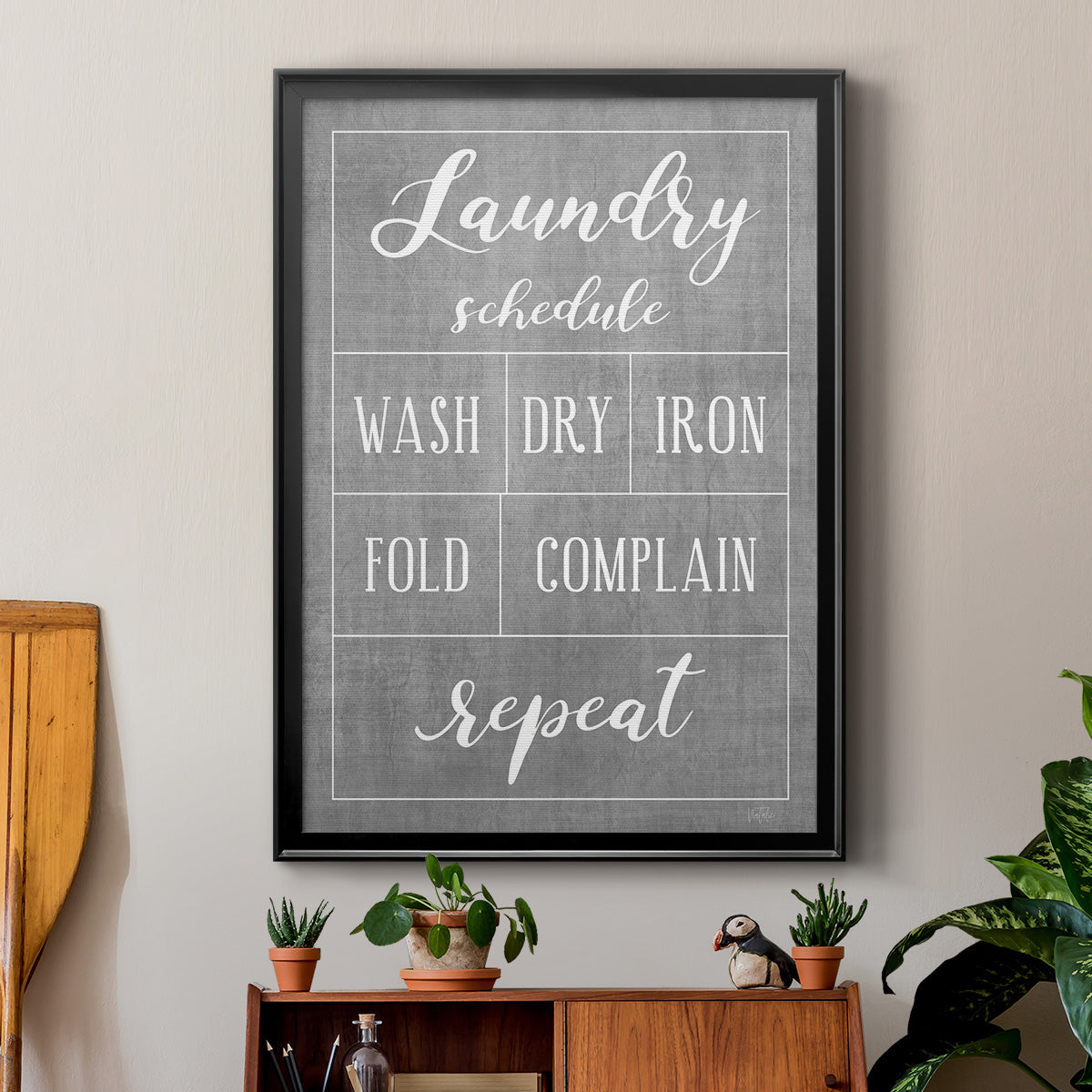 Laundry Schedule Premium Framed Print - Ready to Hang