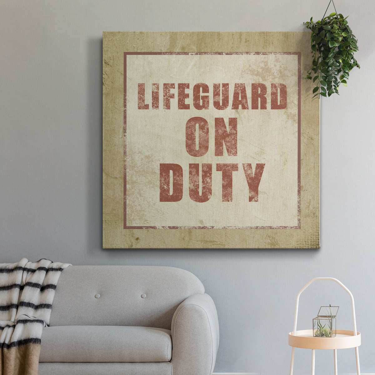 Beach Sign V-Premium Gallery Wrapped Canvas - Ready to Hang