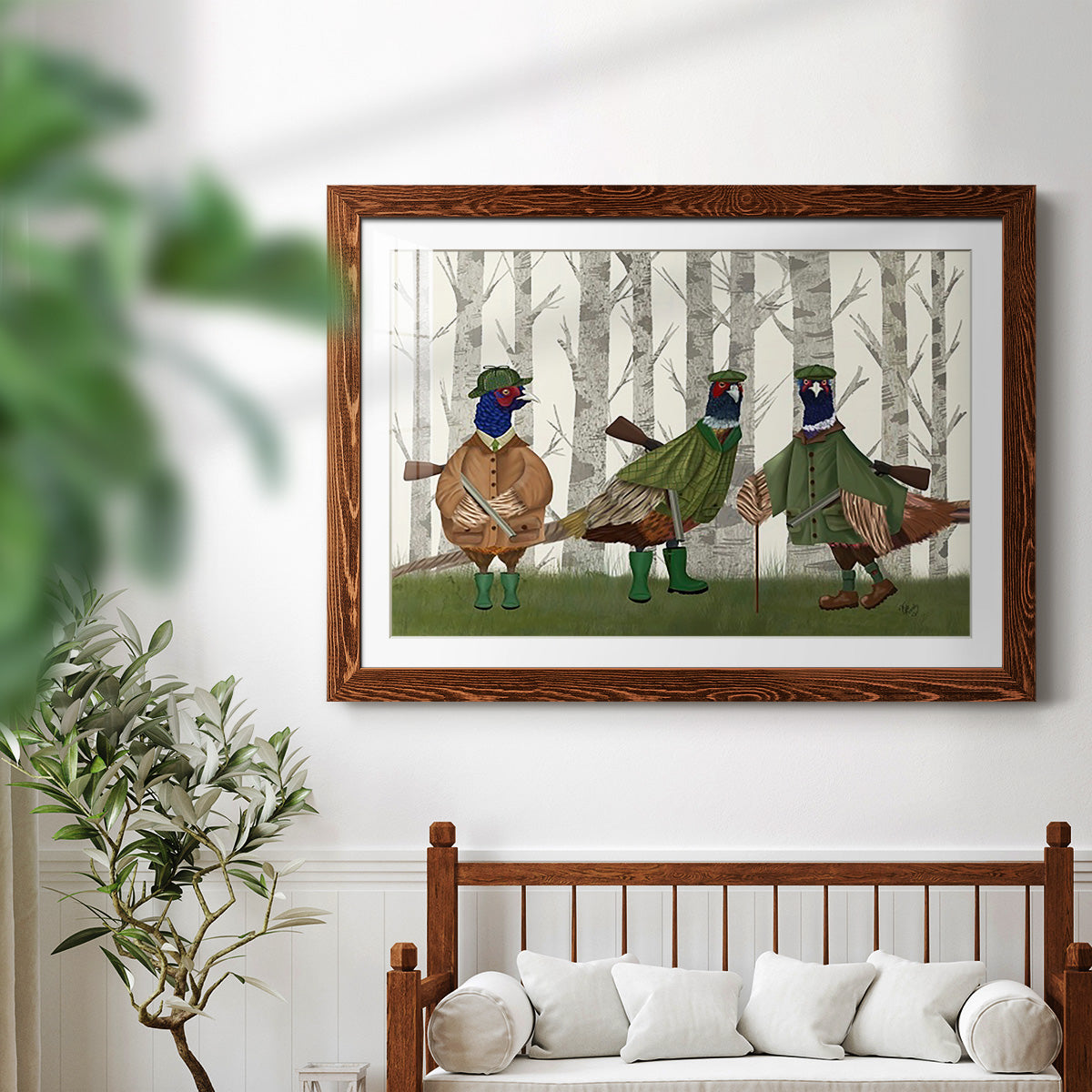 Pheasant Shooting Party Group 2-Premium Framed Print - Ready to Hang