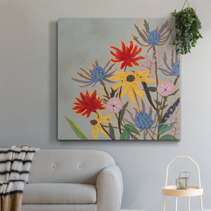Thistle Bouquet I-Premium Gallery Wrapped Canvas - Ready to Hang