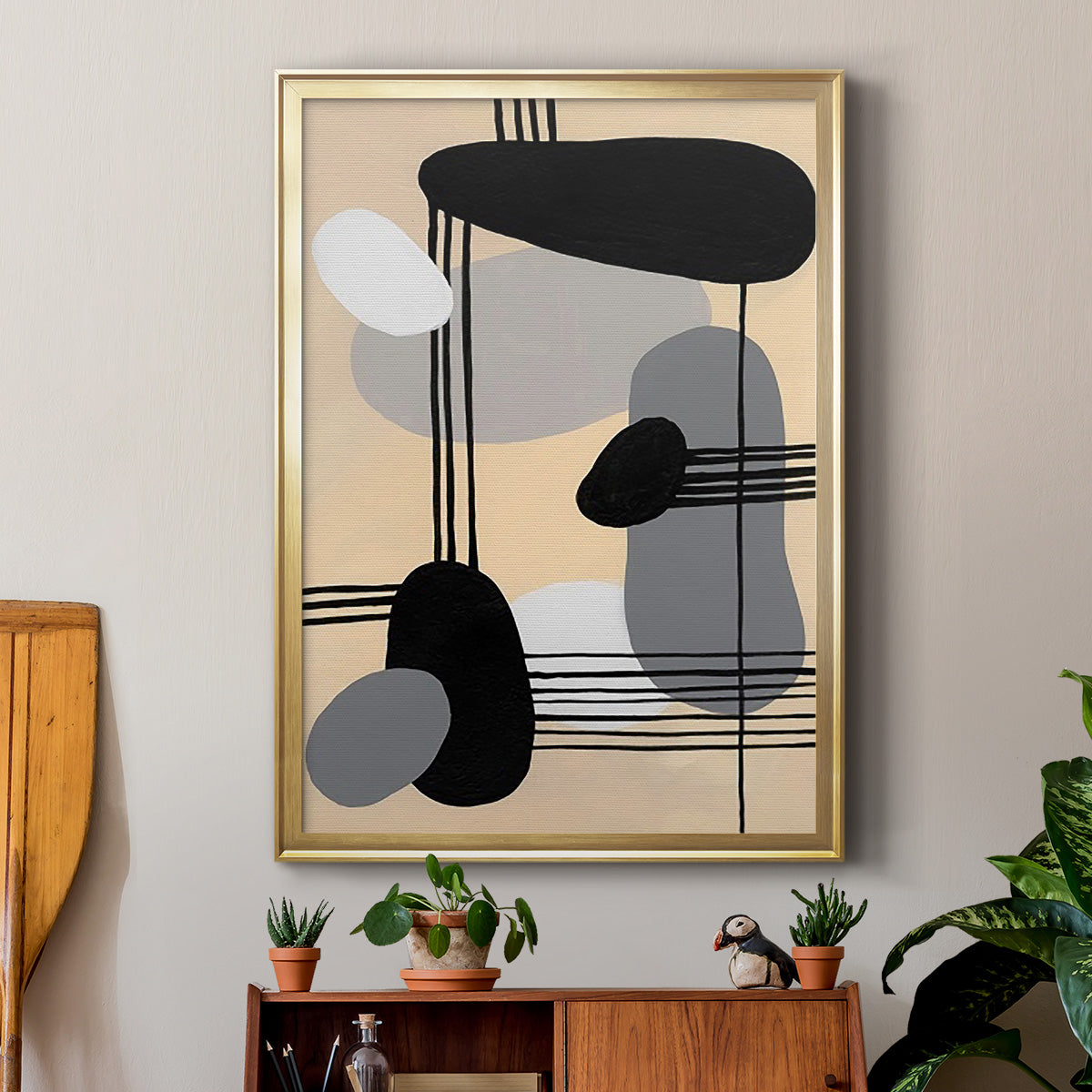 Interconnected Shapes II Premium Framed Print - Ready to Hang
