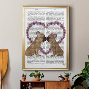 French Kiss and Flower Heart Premium Framed Print - Ready to Hang