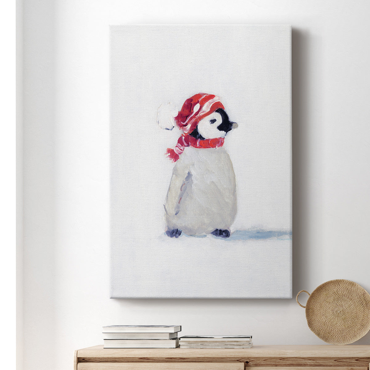 Penguin Play I Premium Gallery Wrapped Canvas - Ready to Hang