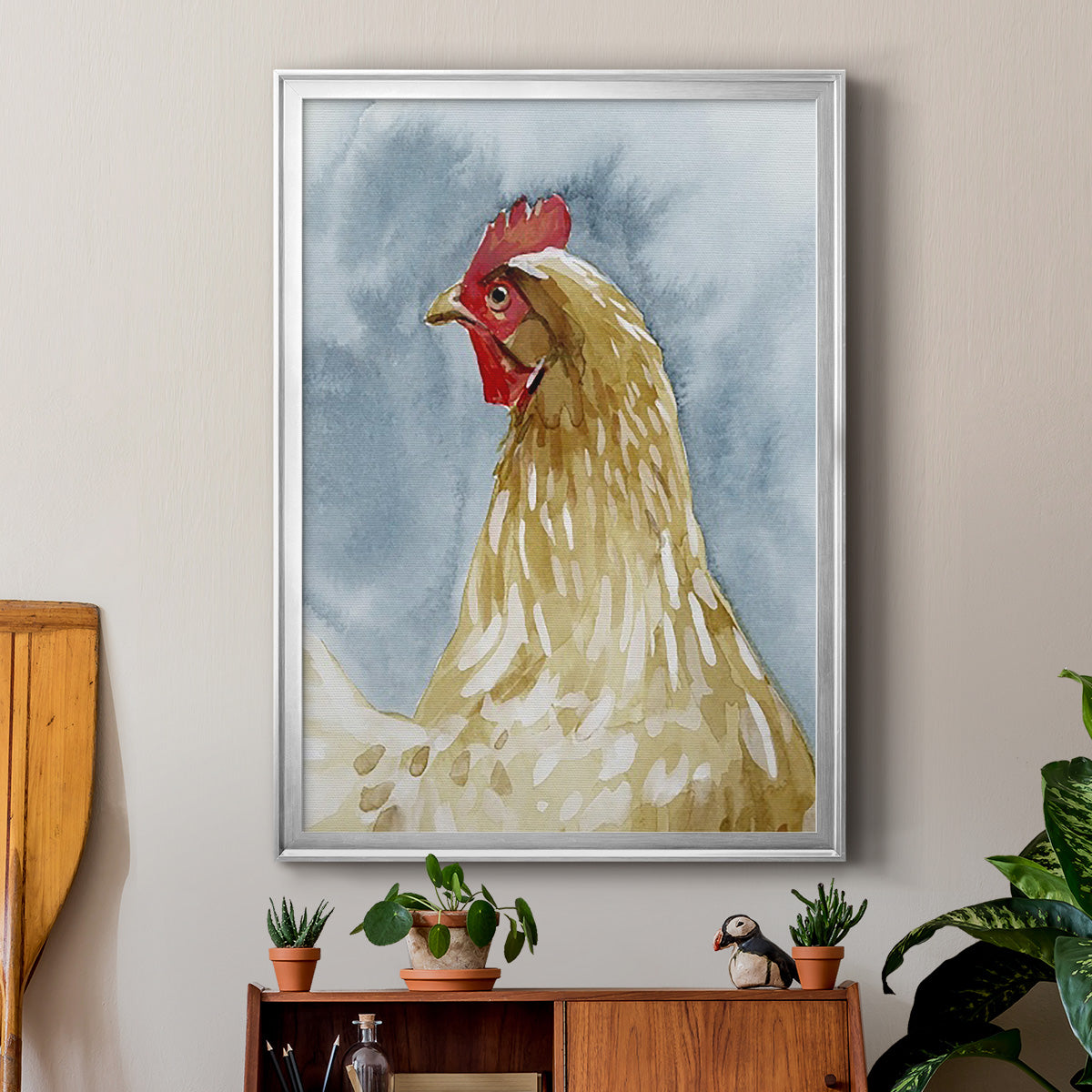 Chicken Portrait I Premium Framed Print - Ready to Hang
